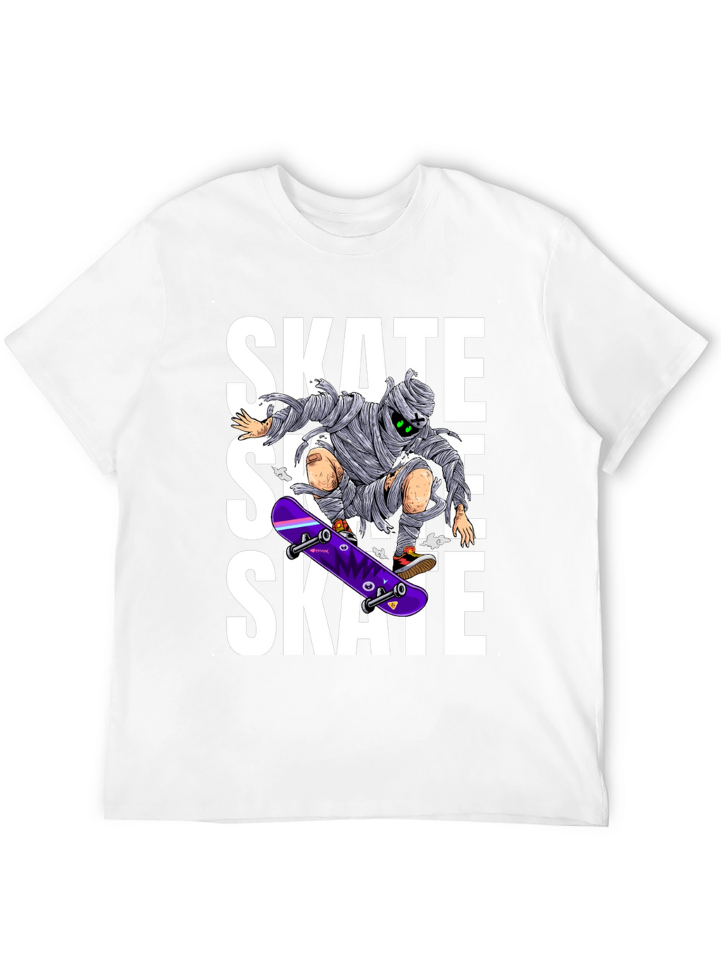 Skate Mummy Graphic Tee - Black Cotton Skateboard T-Shirt