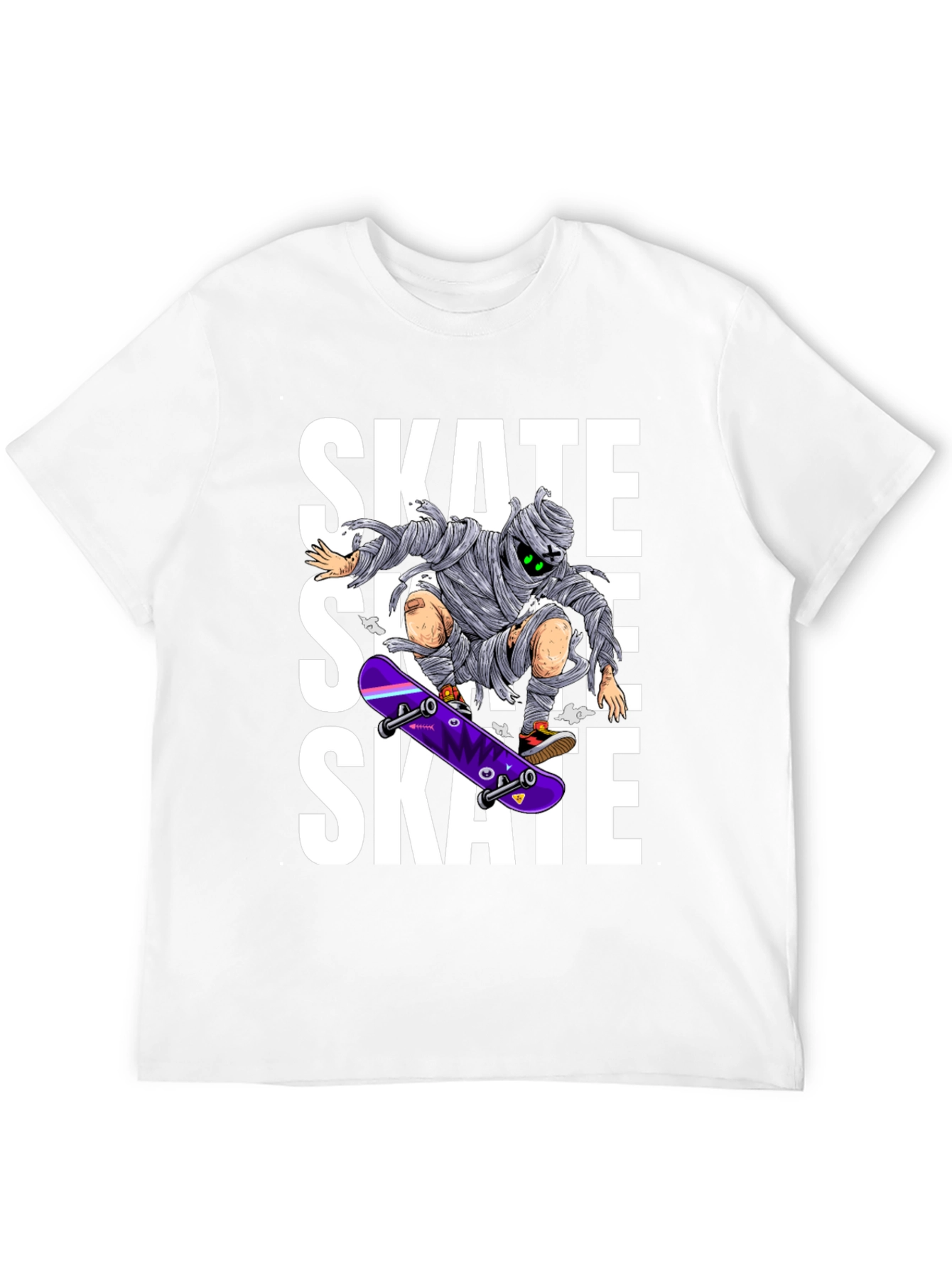 Skate Mummy Graphic Tee - Black Cotton Skateboard T-Shirt