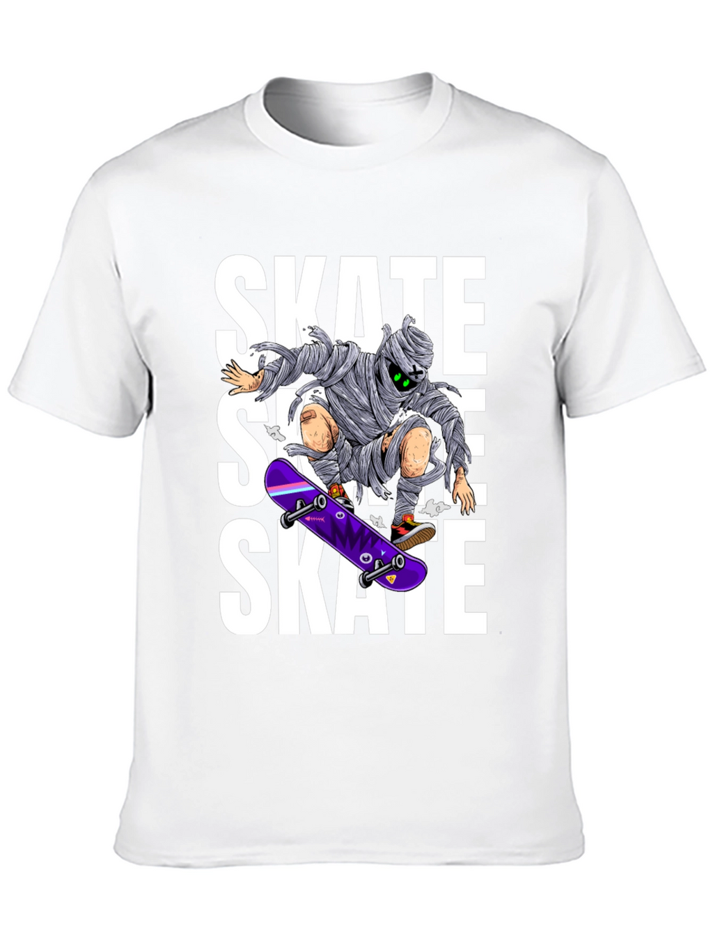 Skate Mummy Graphic Tee - Black Cotton Skateboard T-Shirt