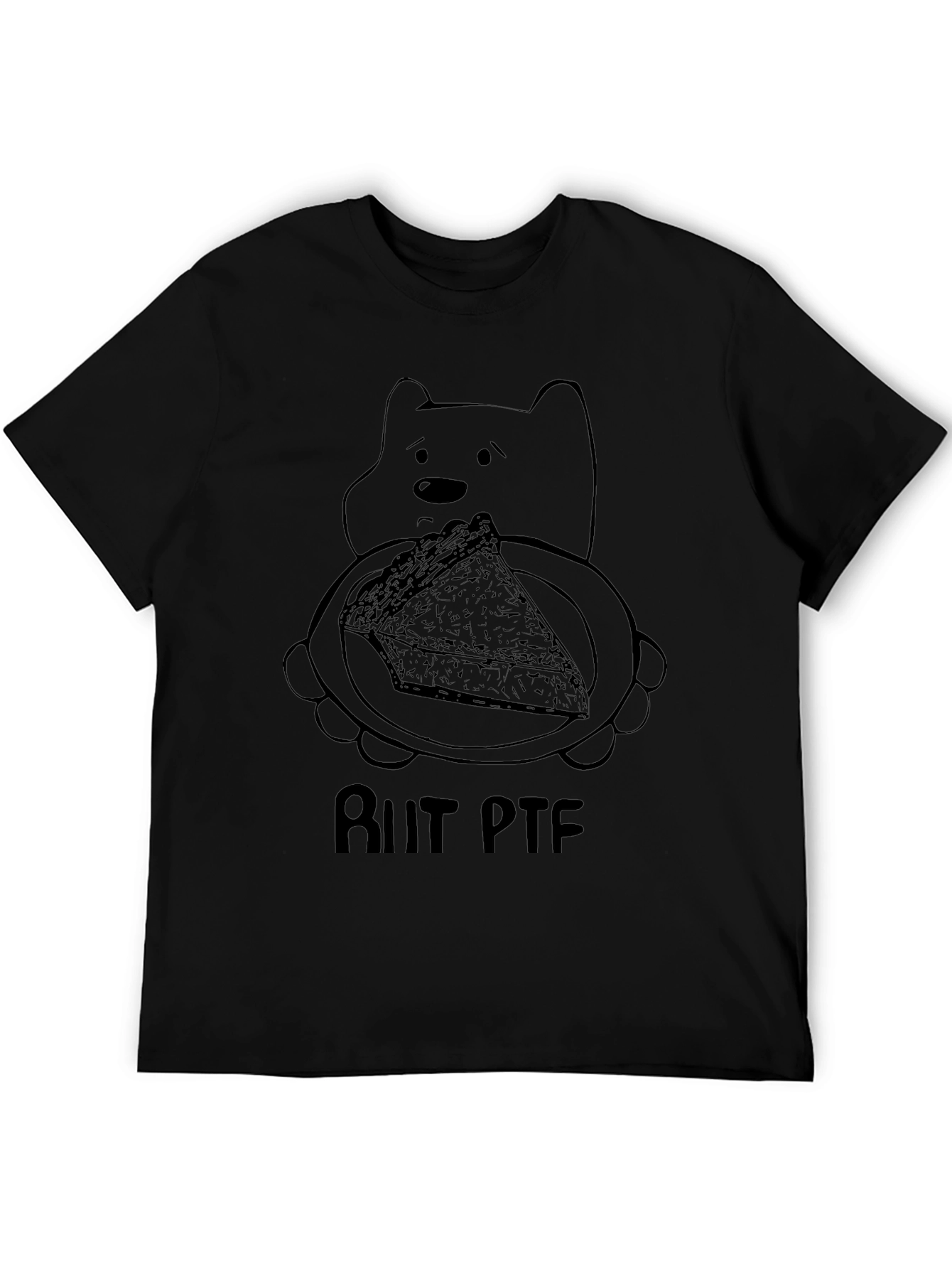 Bear Holding Pie T-Shirt - Comfort Fit Graphic Tee