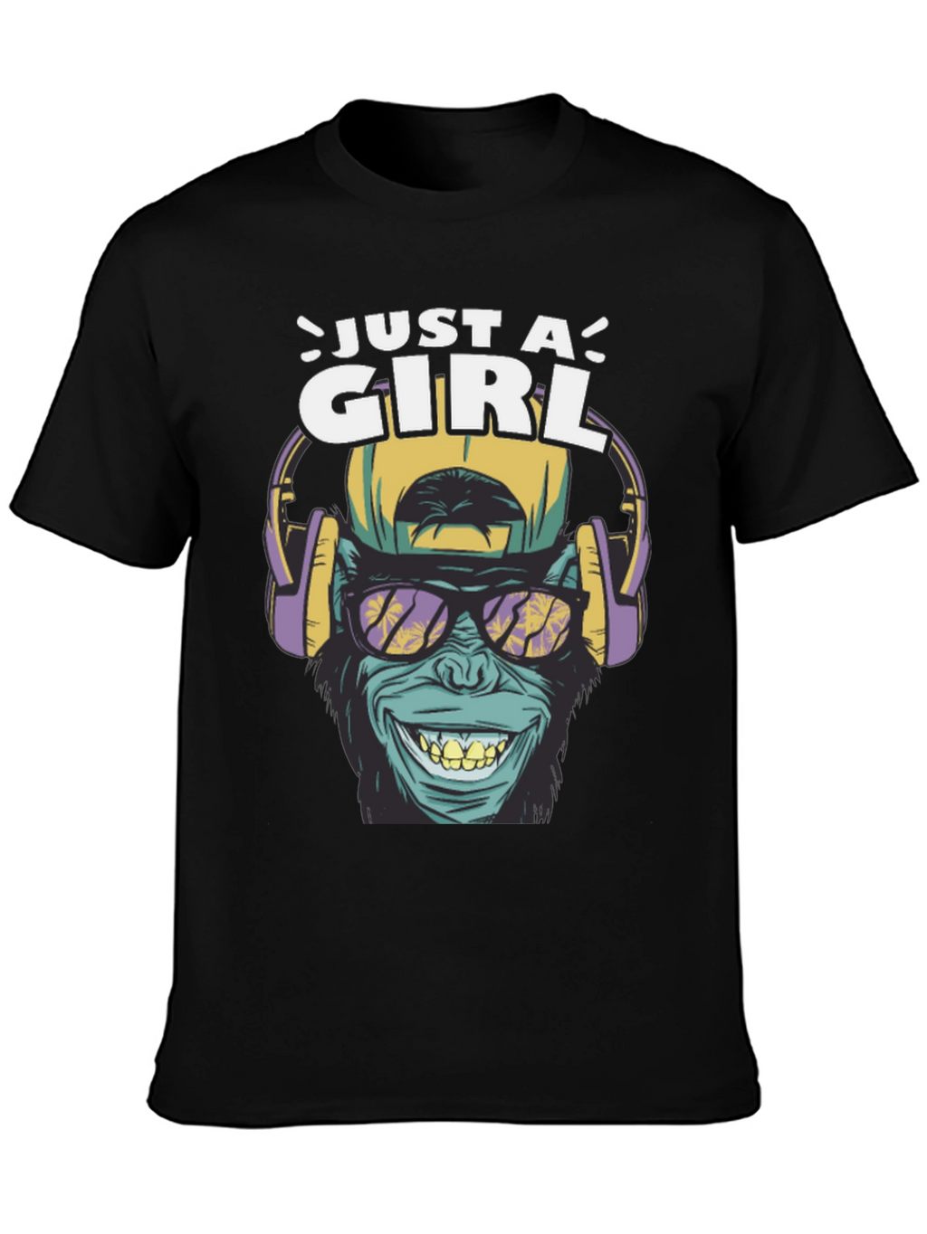 Just A Girl Ape Graphic T-Shirt