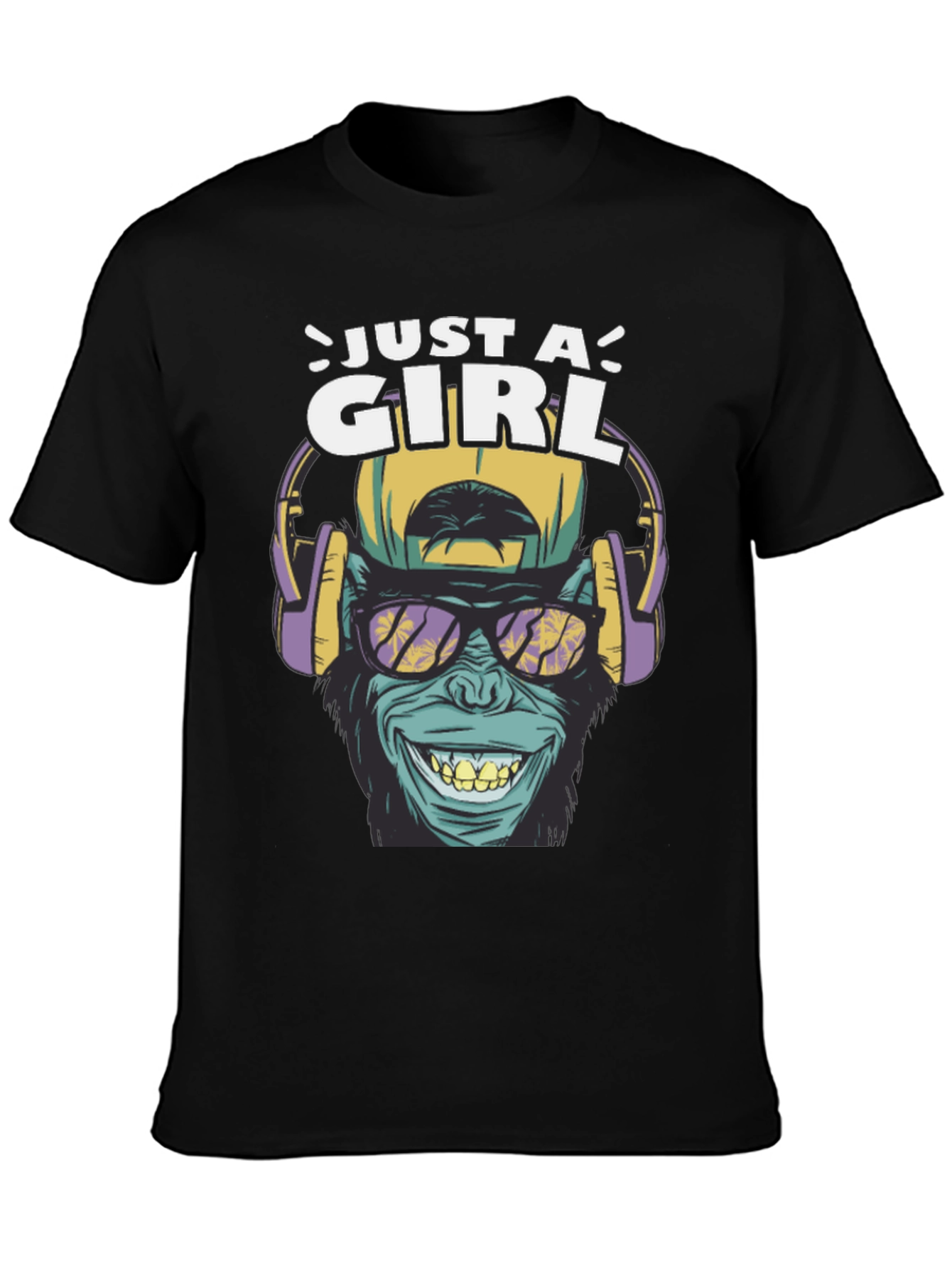 Just A Girl Ape Graphic T-Shirt