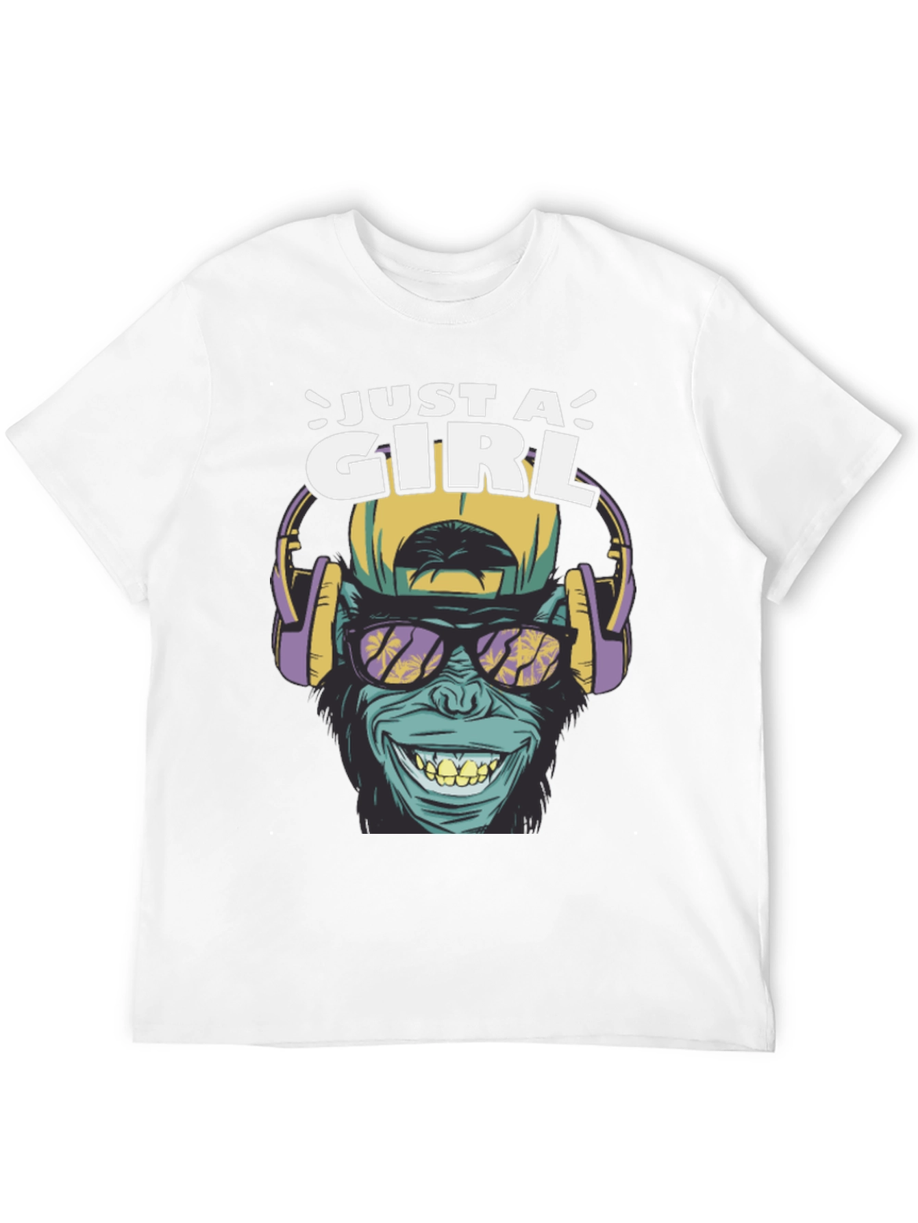 Just A Girl Ape Graphic T-Shirt