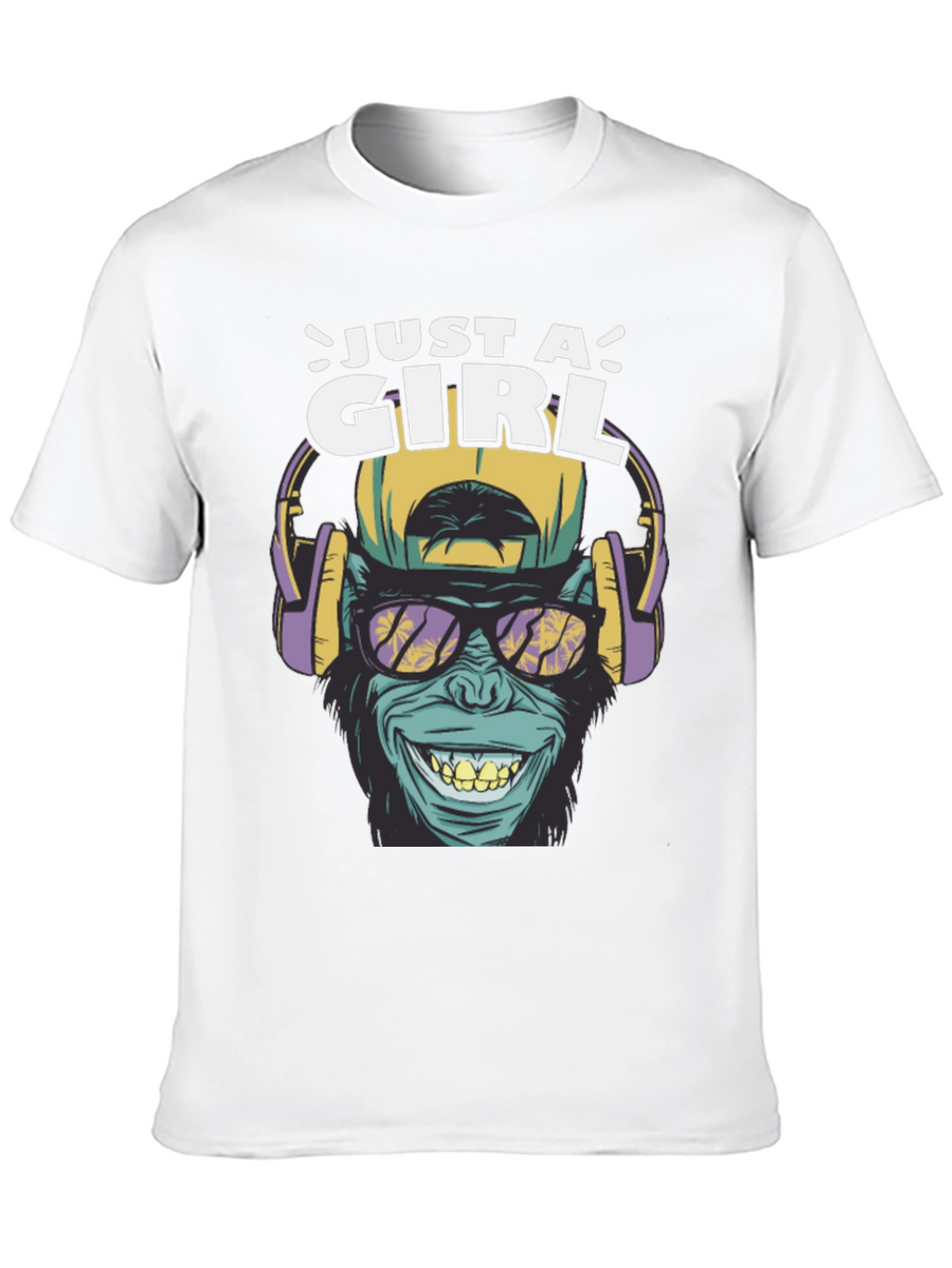 Just A Girl Ape Graphic T-Shirt
