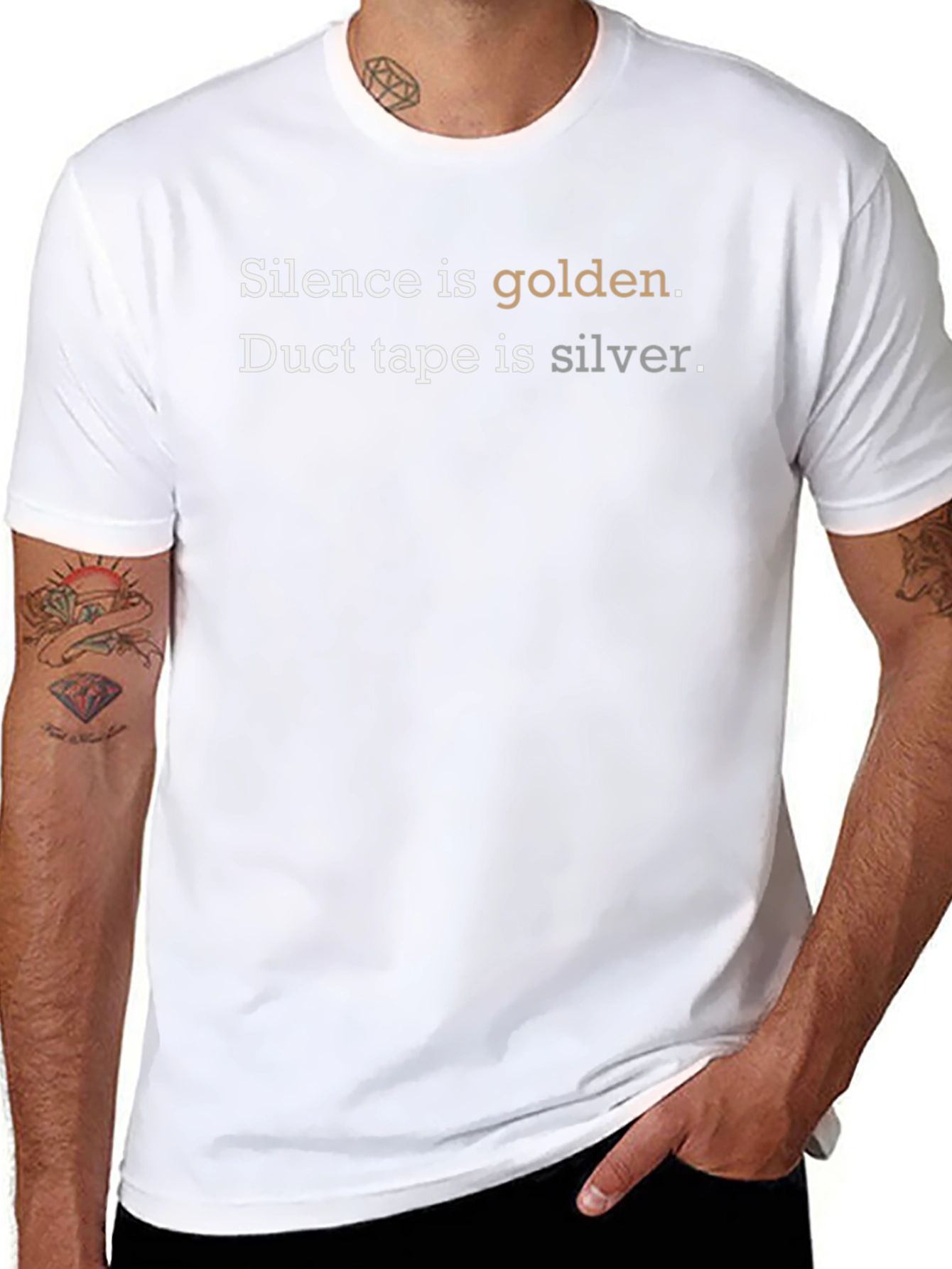 Silence is Golden T-Shirt Funny Duct Tape Tee