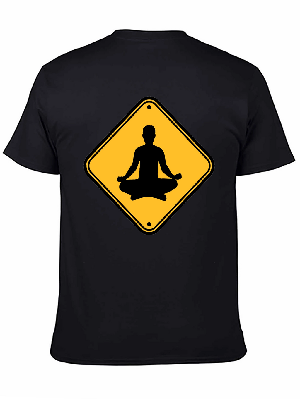 Yoga Sign Black T-Shirt - Relax & Meditate