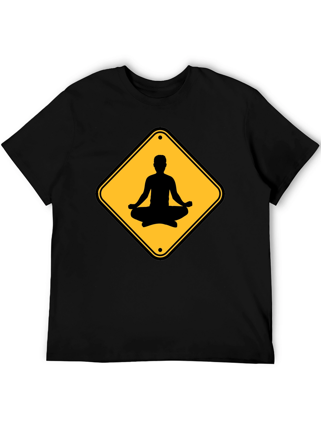 Yoga Sign Black T-Shirt - Relax & Meditate