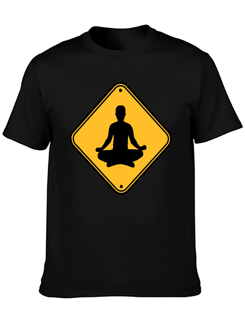Yoga Sign Black T-Shirt - Relax & Meditate