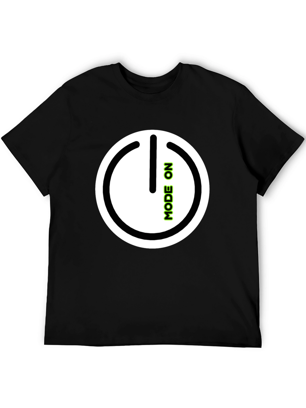 Mode On Black Graphic Tee