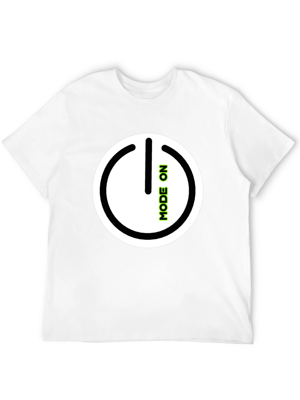 Mode On Black Graphic Tee
