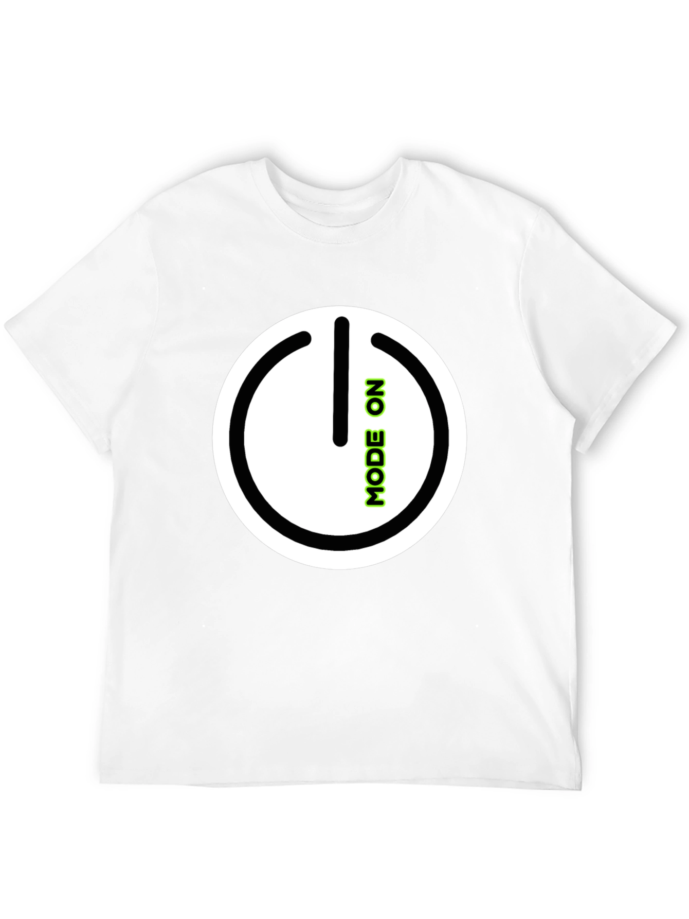 Mode On Black Graphic Tee