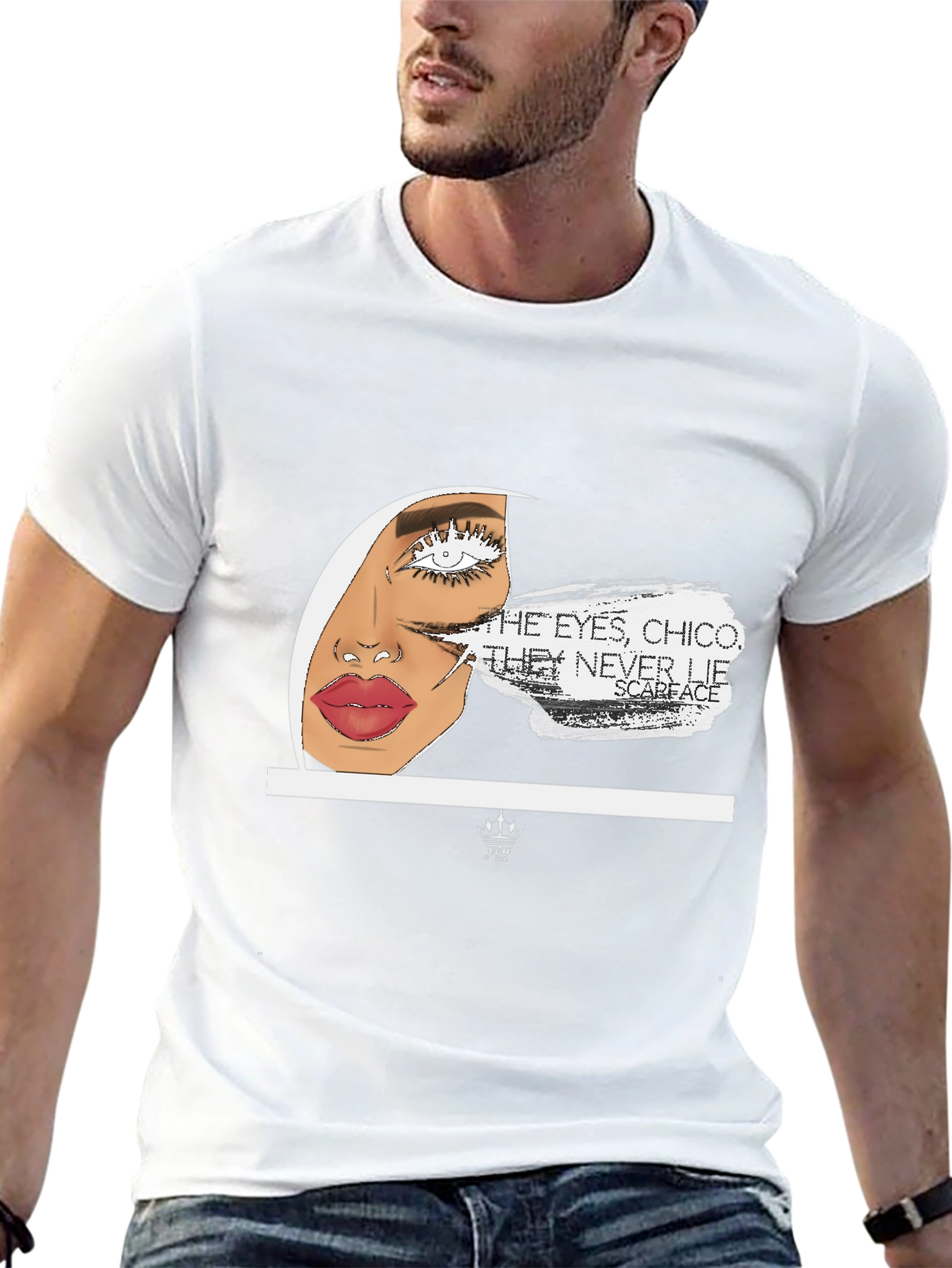 Scarface Eye Graphic Black T-Shirt