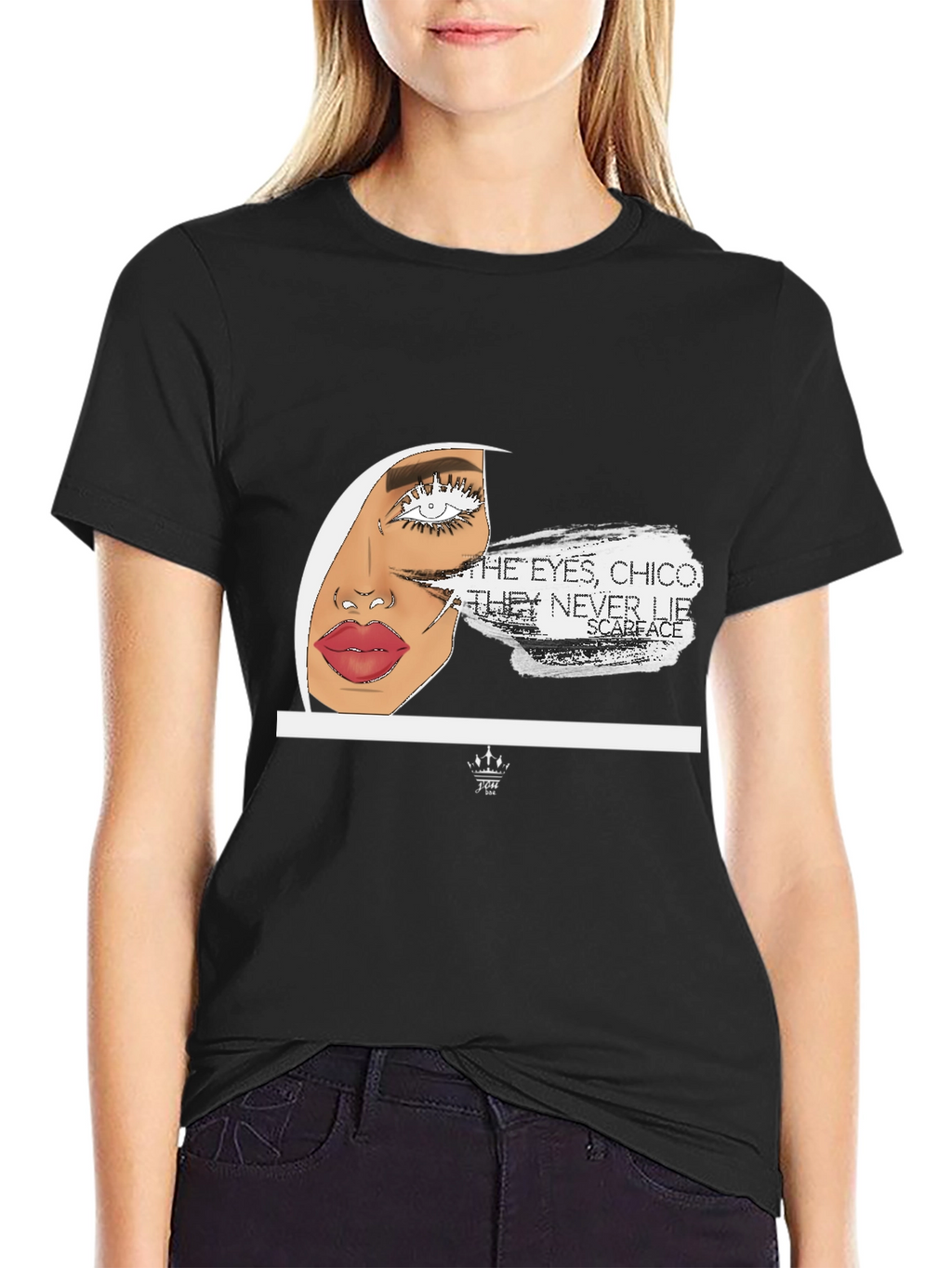 Scarface Eye Graphic Black T-Shirt