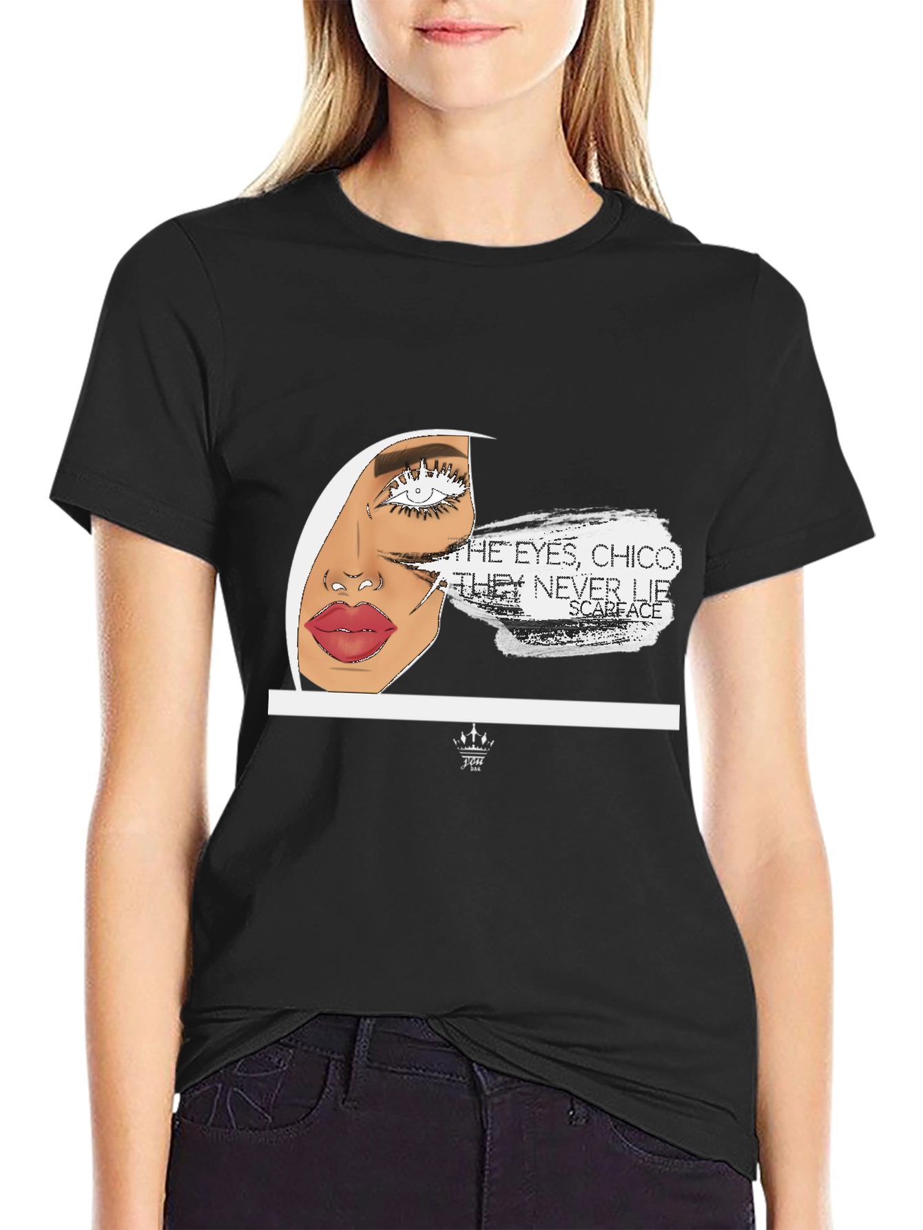 Scarface Eye Graphic Black T-Shirt
