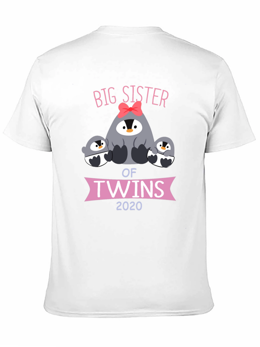 Big Sister of Twins 2020 Penguin Graphic T-Shirt