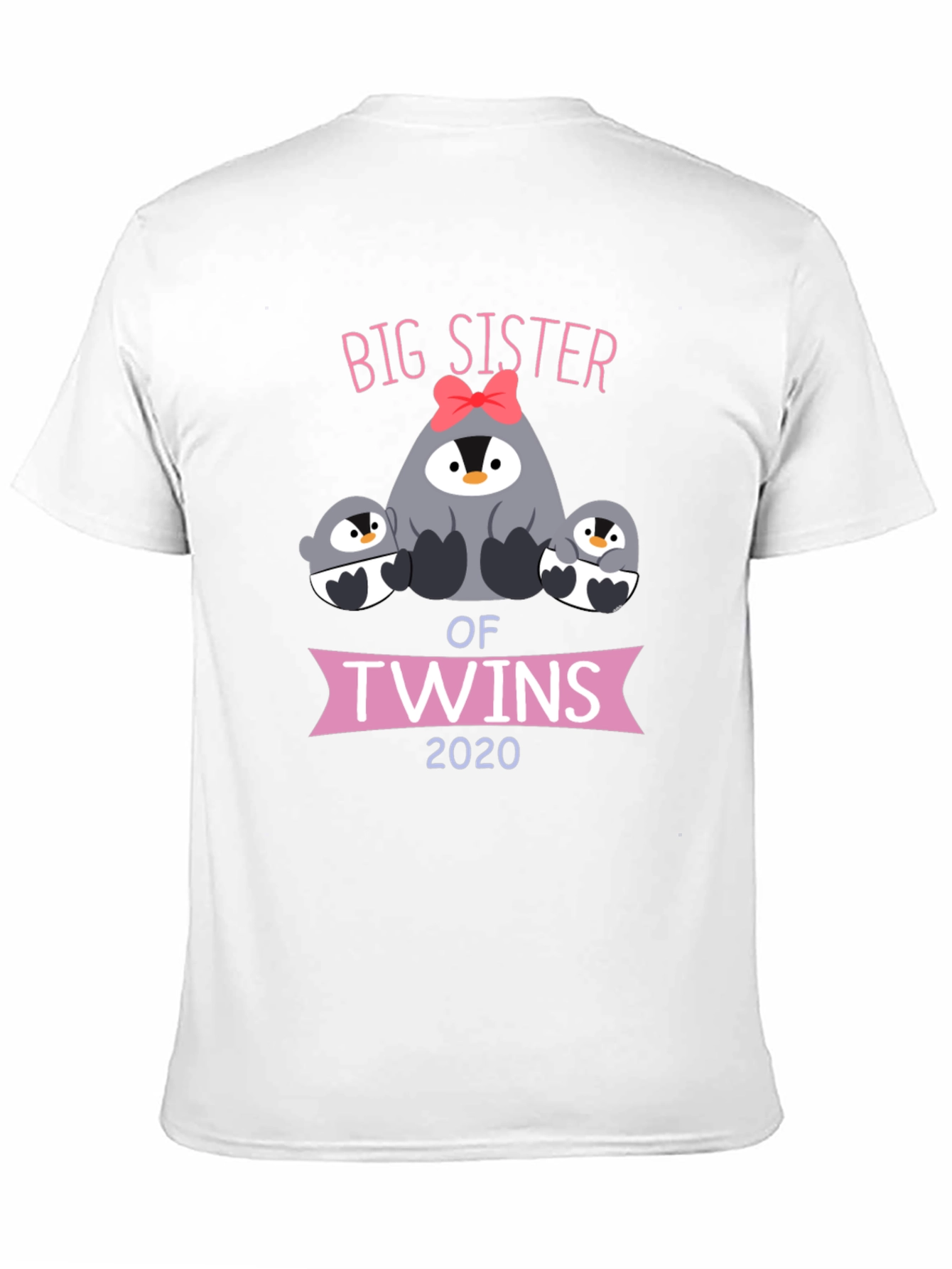 Big Sister of Twins 2020 Penguin Graphic T-Shirt