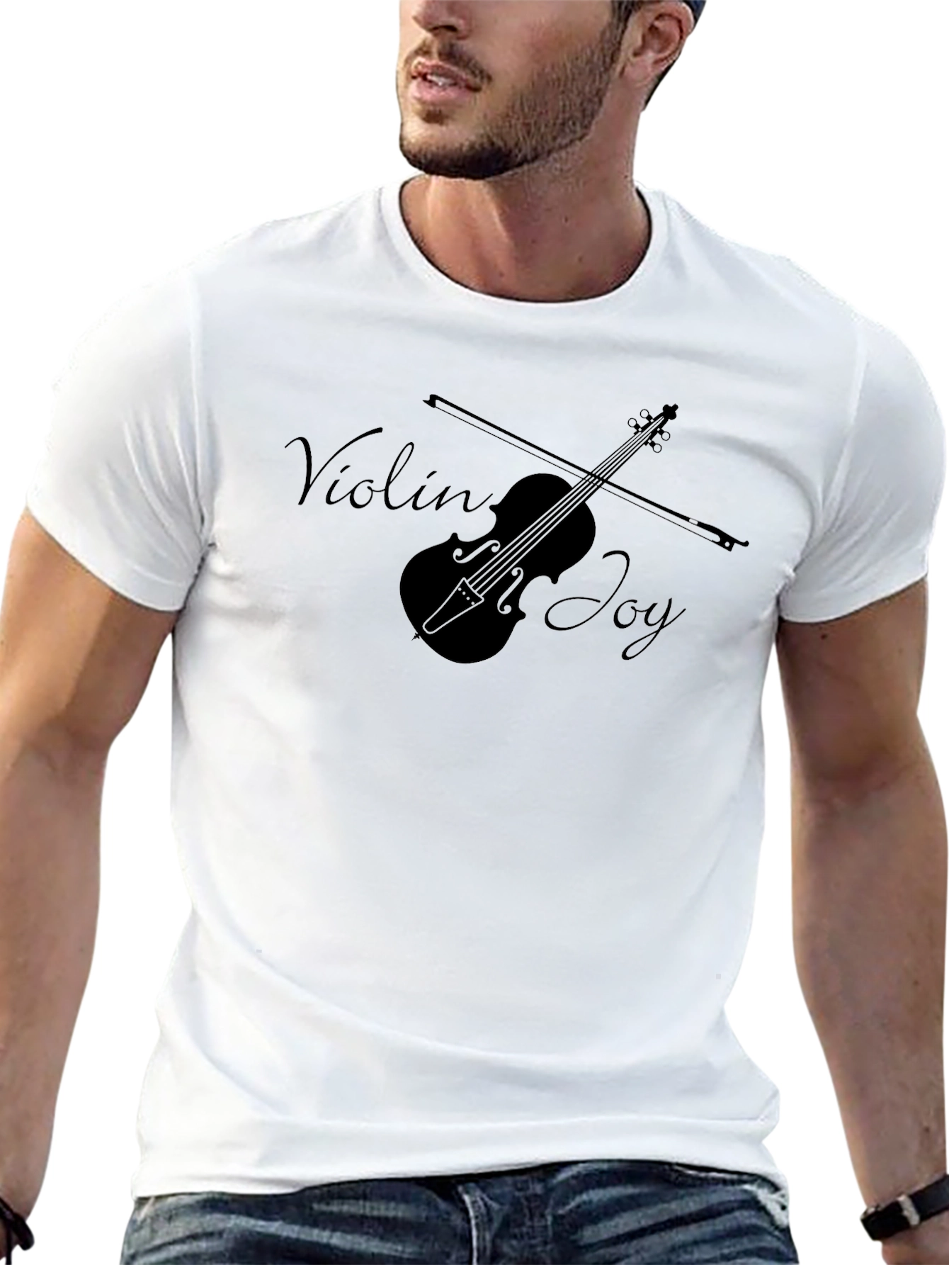 Violin Joy Graphic Tee - Stylish Music Lovers T-Shirt