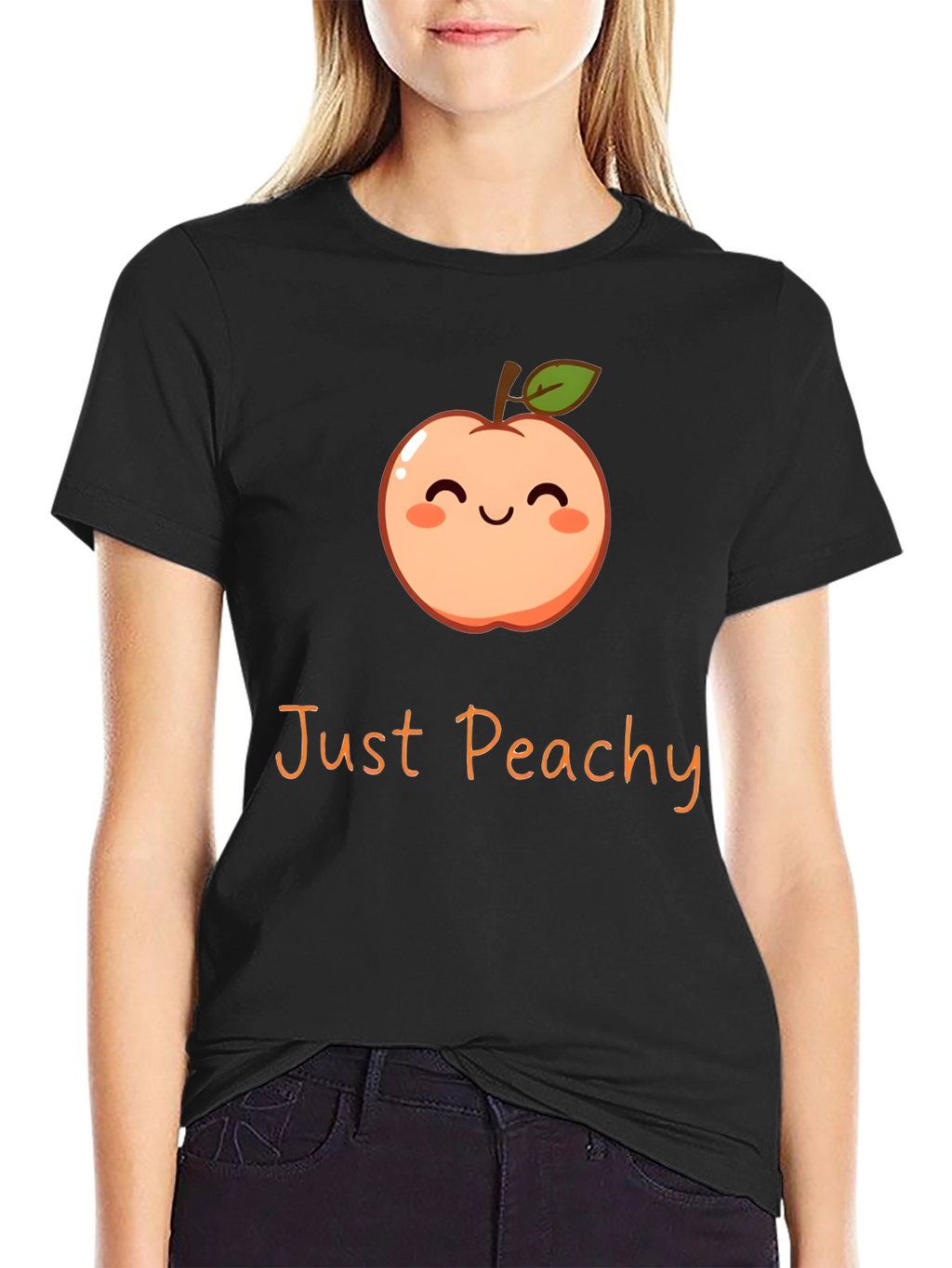 Just Peachy Graphic Tee - Cute Fruit T-Shirt