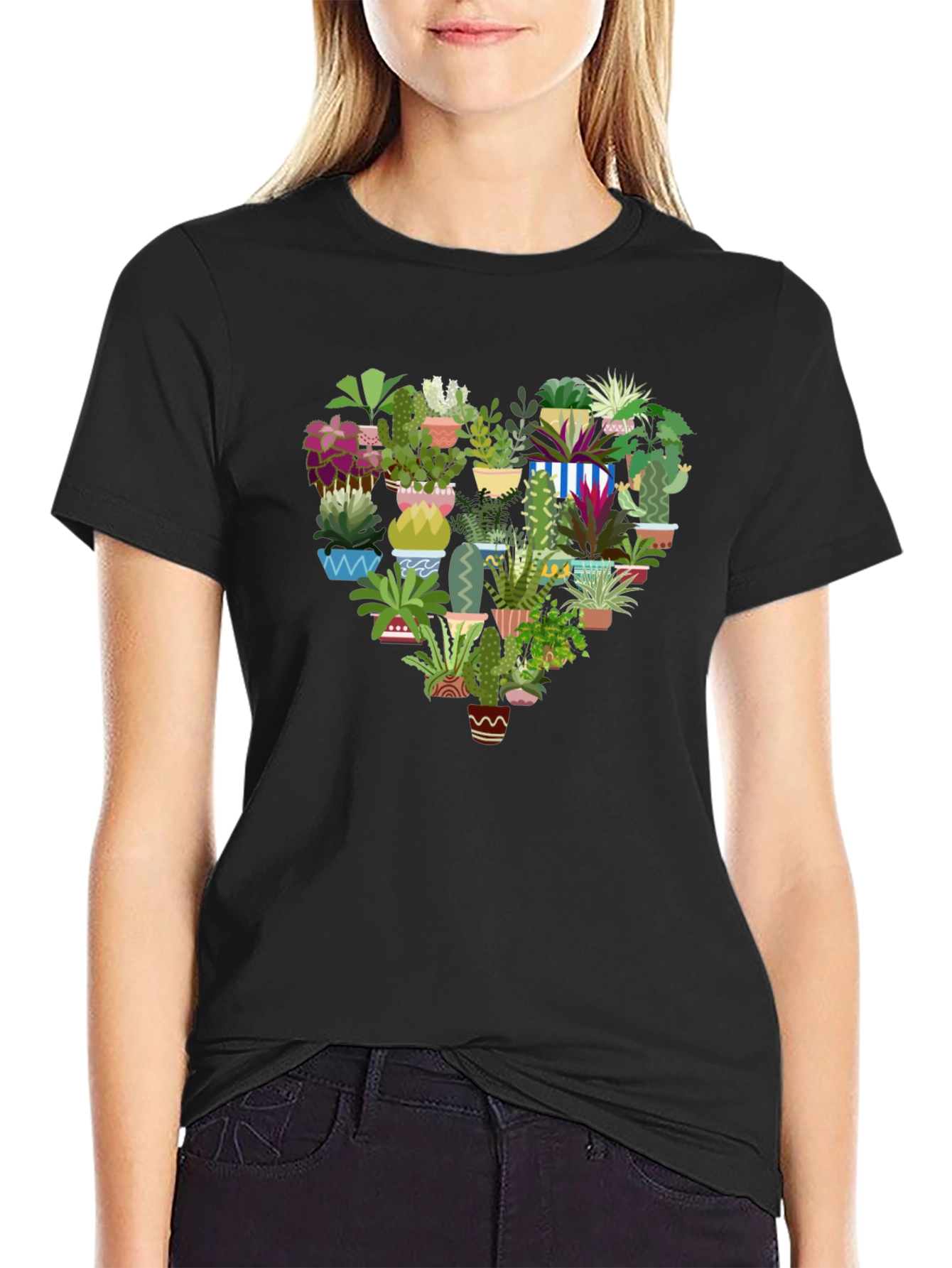 Cactus Heart T-Shirt - Modern Graphic Tee