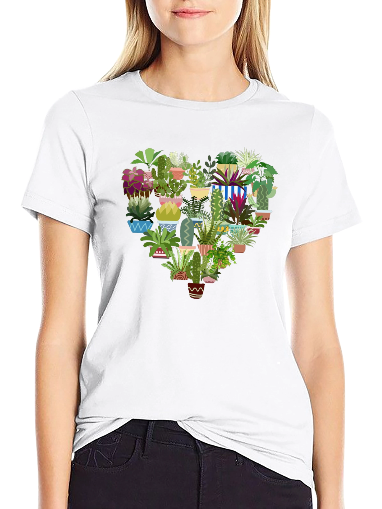 Cactus Heart T-Shirt - Modern Graphic Tee