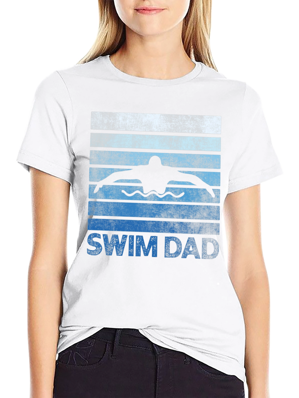 Swim Dad Graphic T-Shirt - Swimmer Father Tee