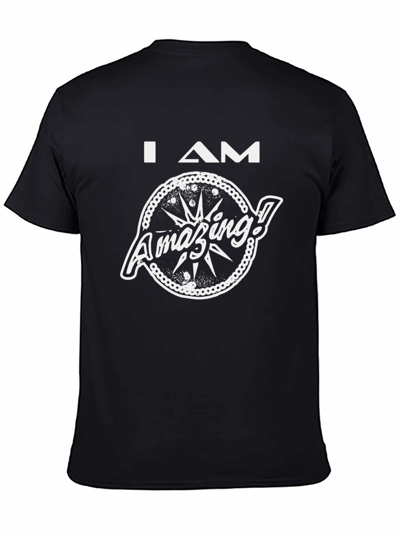 I AM Amazing Graphic T-Shirt - Black Cotton Tee