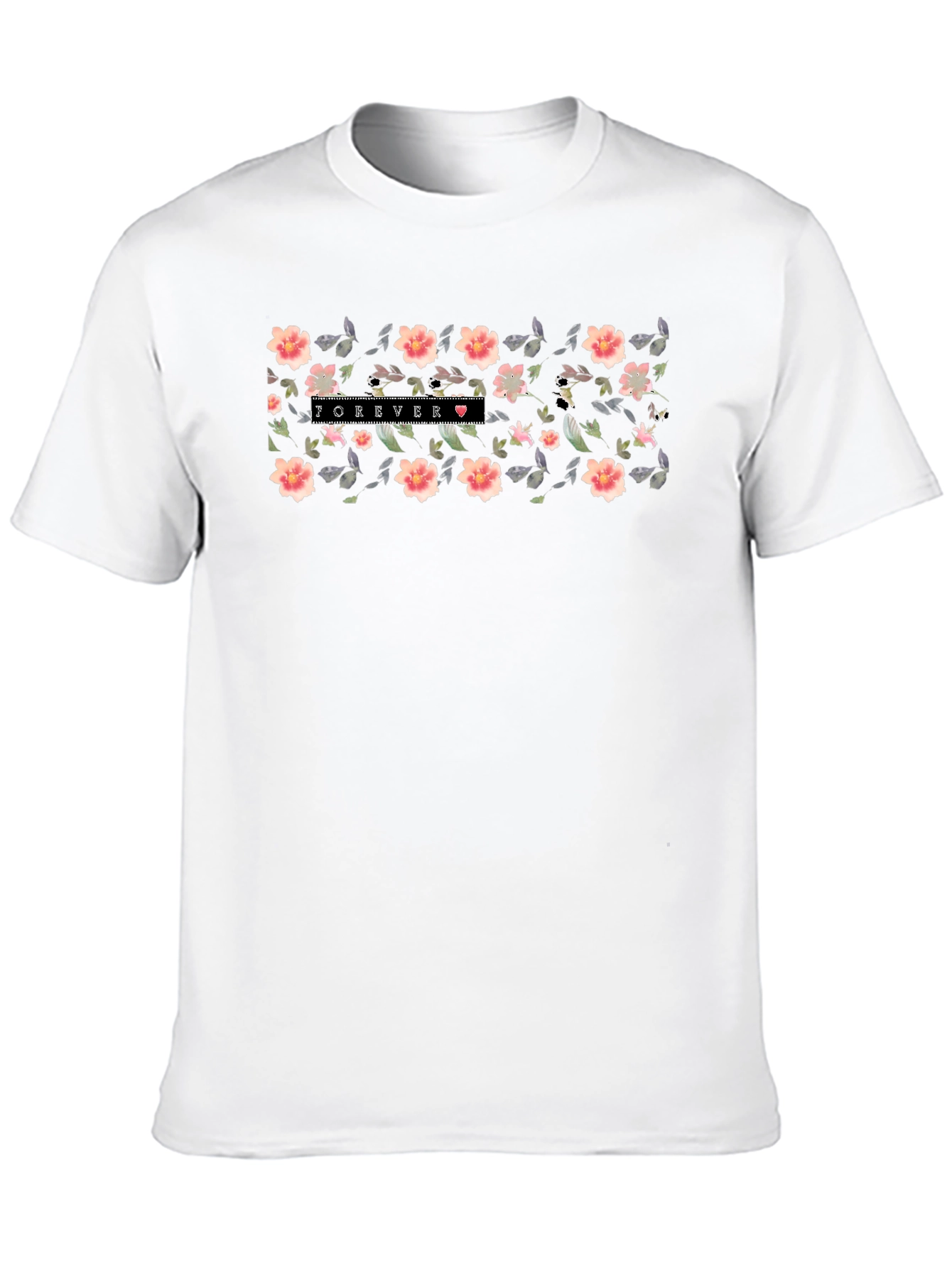 Forever Floral Graphic Tee - Mens Black T-Shirt