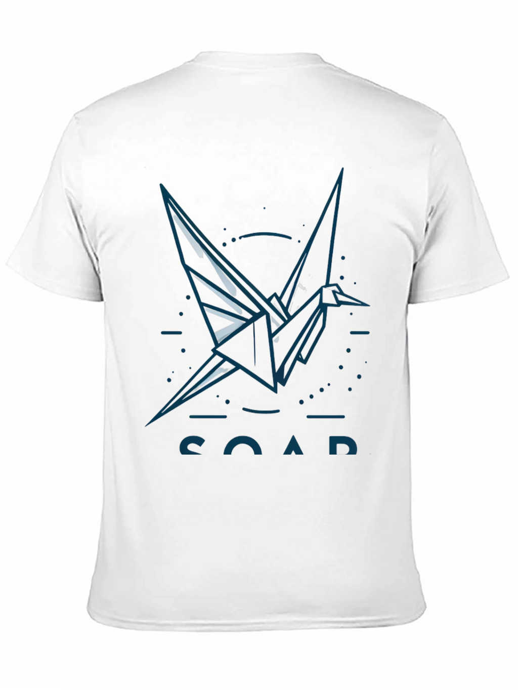 Origami Crane Graphic T-Shirt - Black