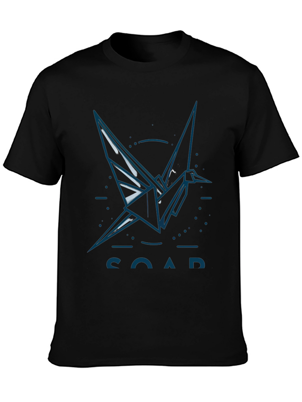 Origami Crane Graphic T-Shirt - Black