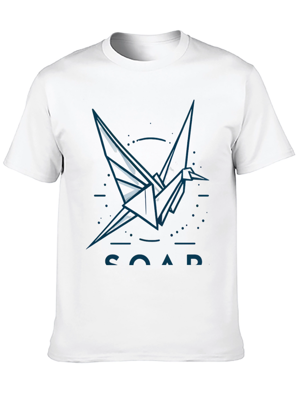 Origami Crane Graphic T-Shirt - Black