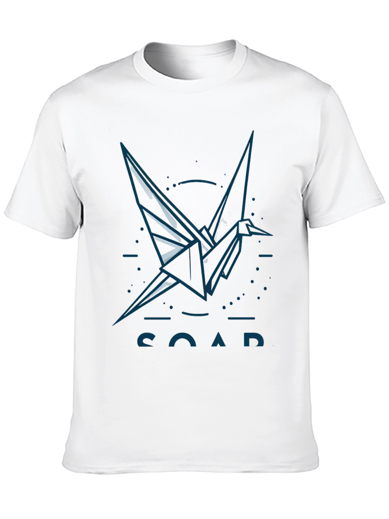 Origami Crane Graphic T-Shirt - Black