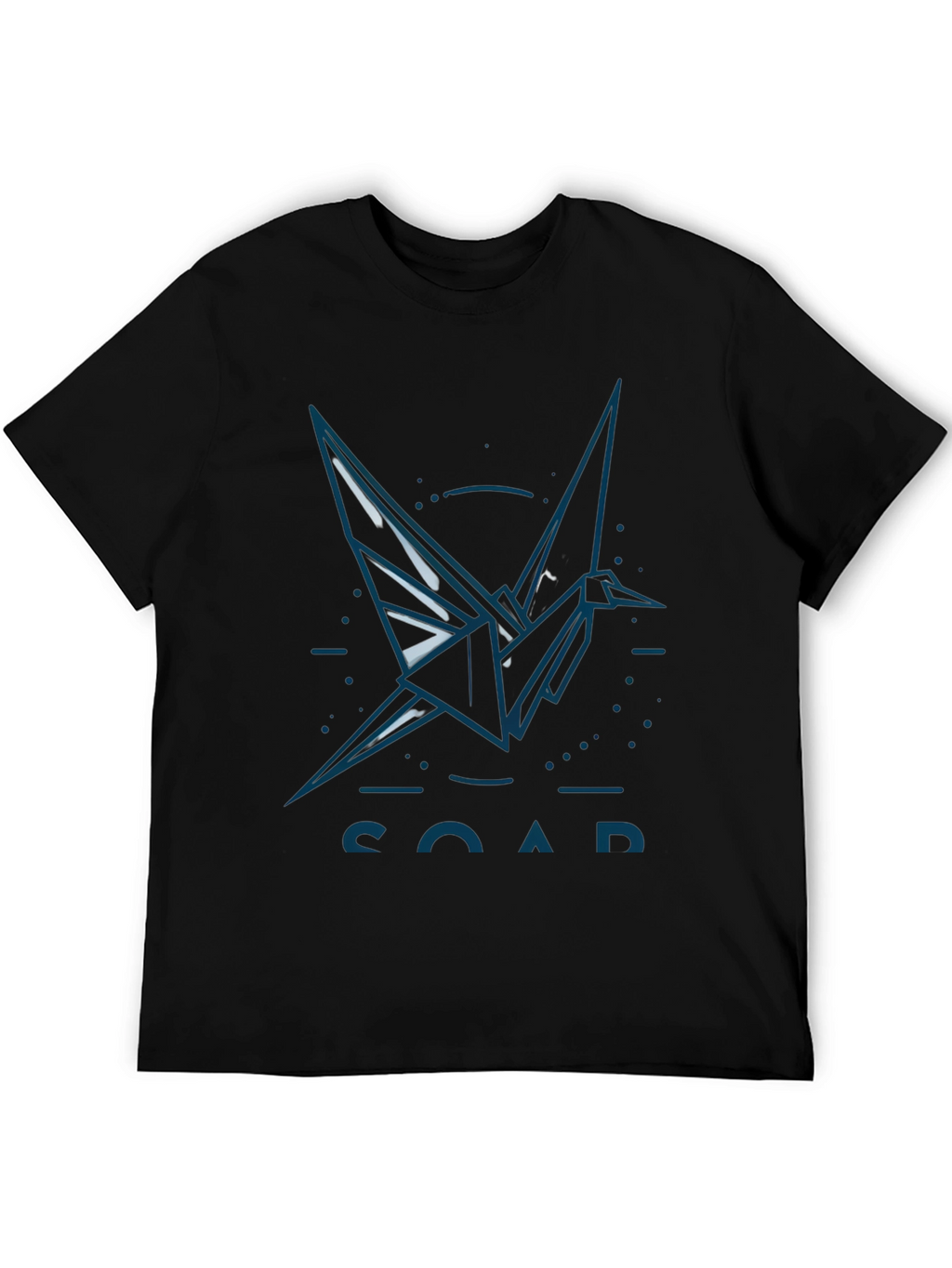 Origami Crane Graphic T-Shirt - Black
