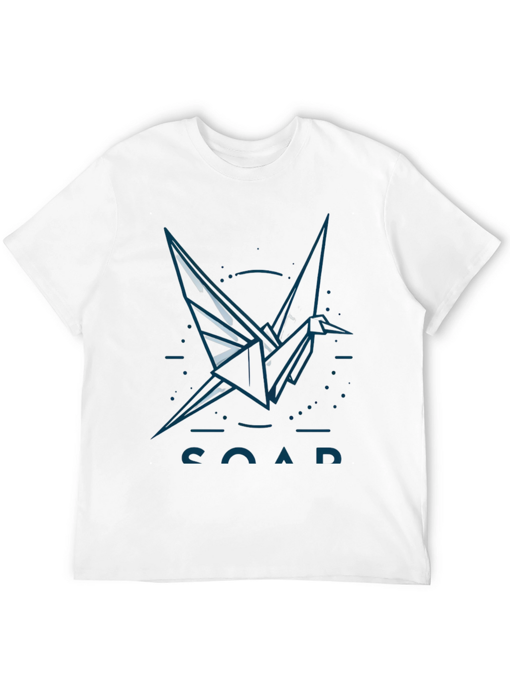 Origami Crane Graphic T-Shirt - Black