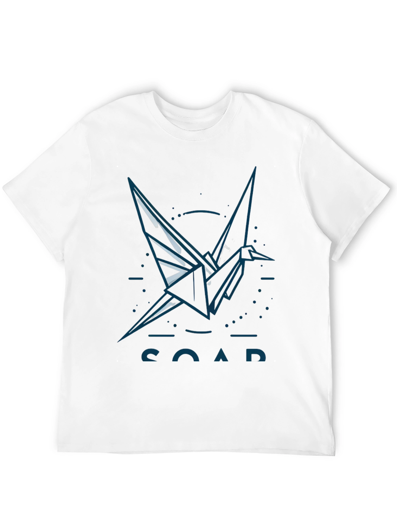 Origami Crane Graphic T-Shirt - Black