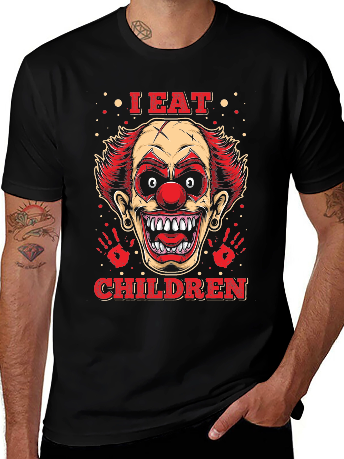 I Eat Children Clown Graphic Tee - Horror T-Shirt