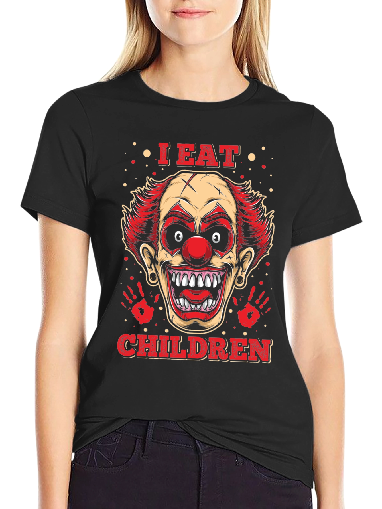 I Eat Children Clown Graphic Tee - Horror T-Shirt