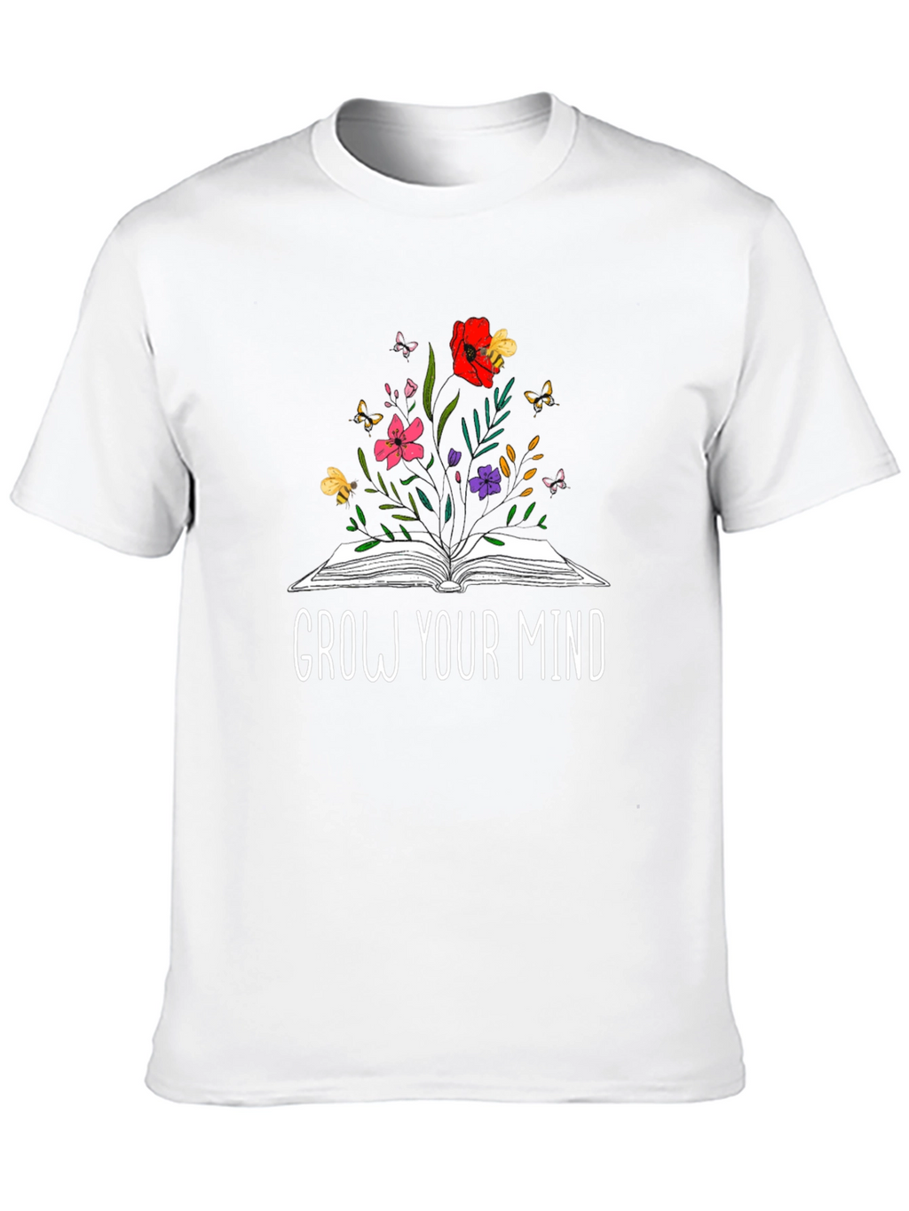 Grow Your Mind Black Graphic Tee