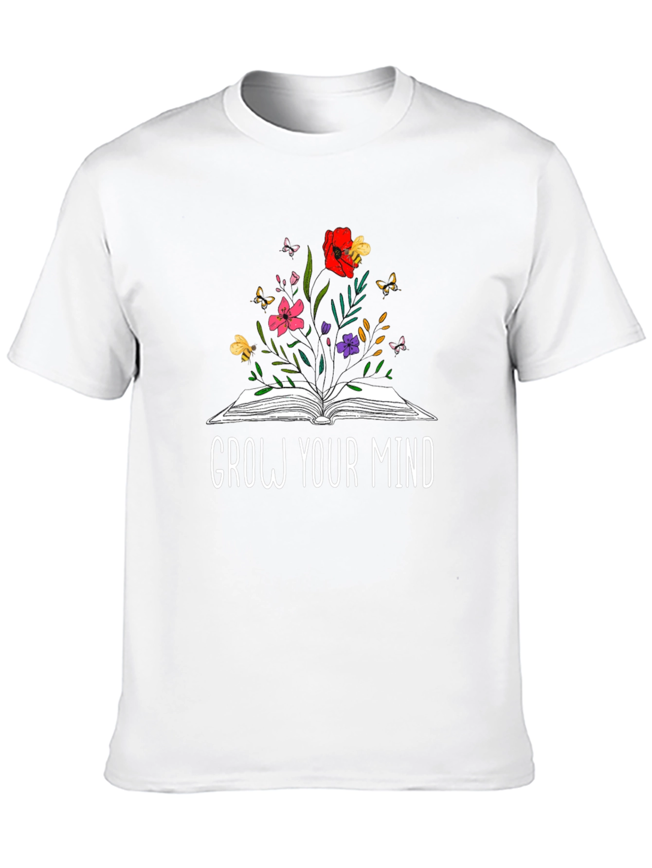 Grow Your Mind Black Graphic Tee