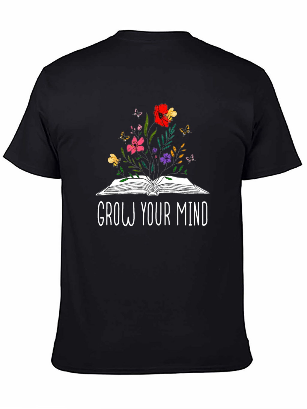 Grow Your Mind Black Graphic Tee