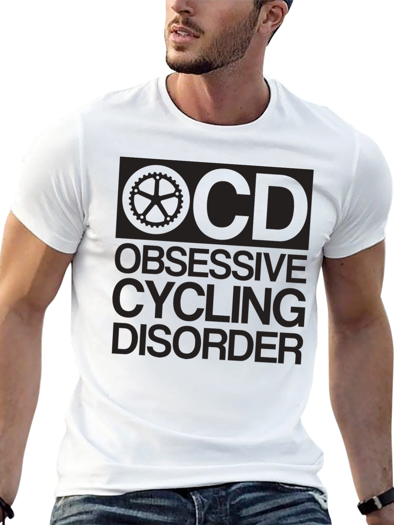 Obsessive Cycling Disorder Black Graphic T-Shirt