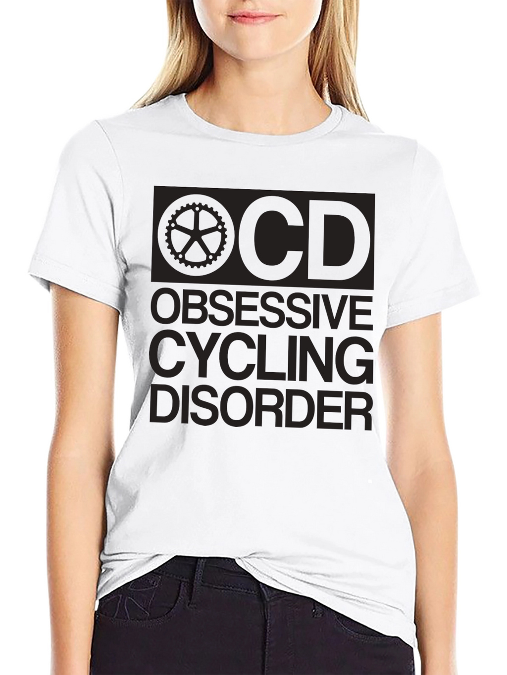 Obsessive Cycling Disorder Black Graphic T-Shirt