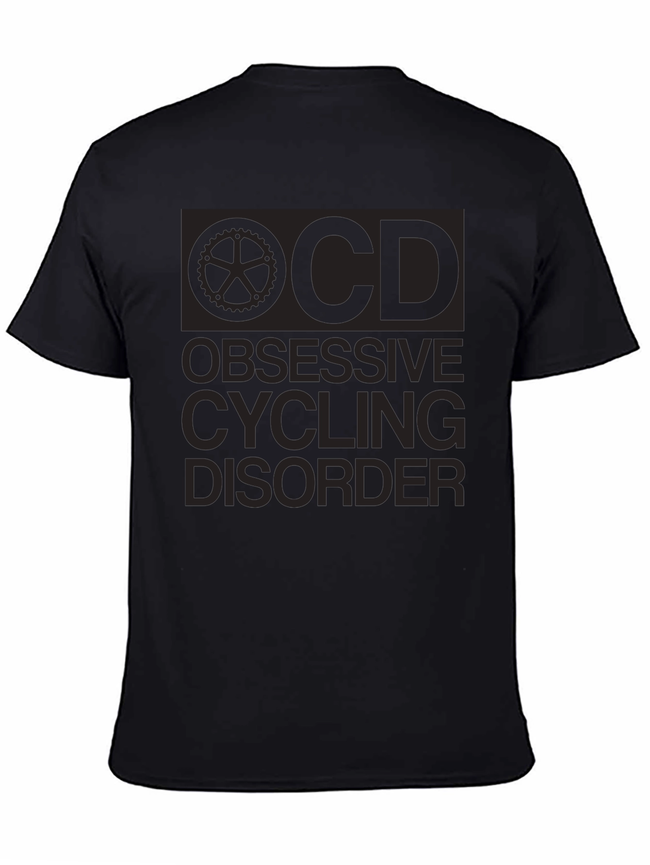 Obsessive Cycling Disorder Black Graphic T-Shirt