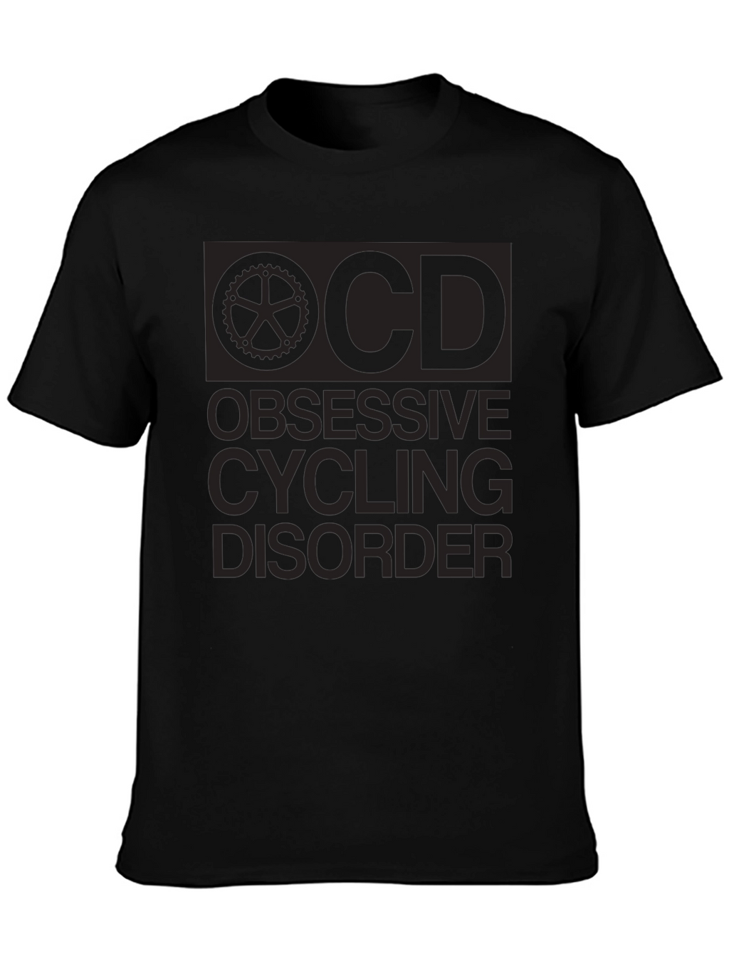 Obsessive Cycling Disorder Black Graphic T-Shirt
