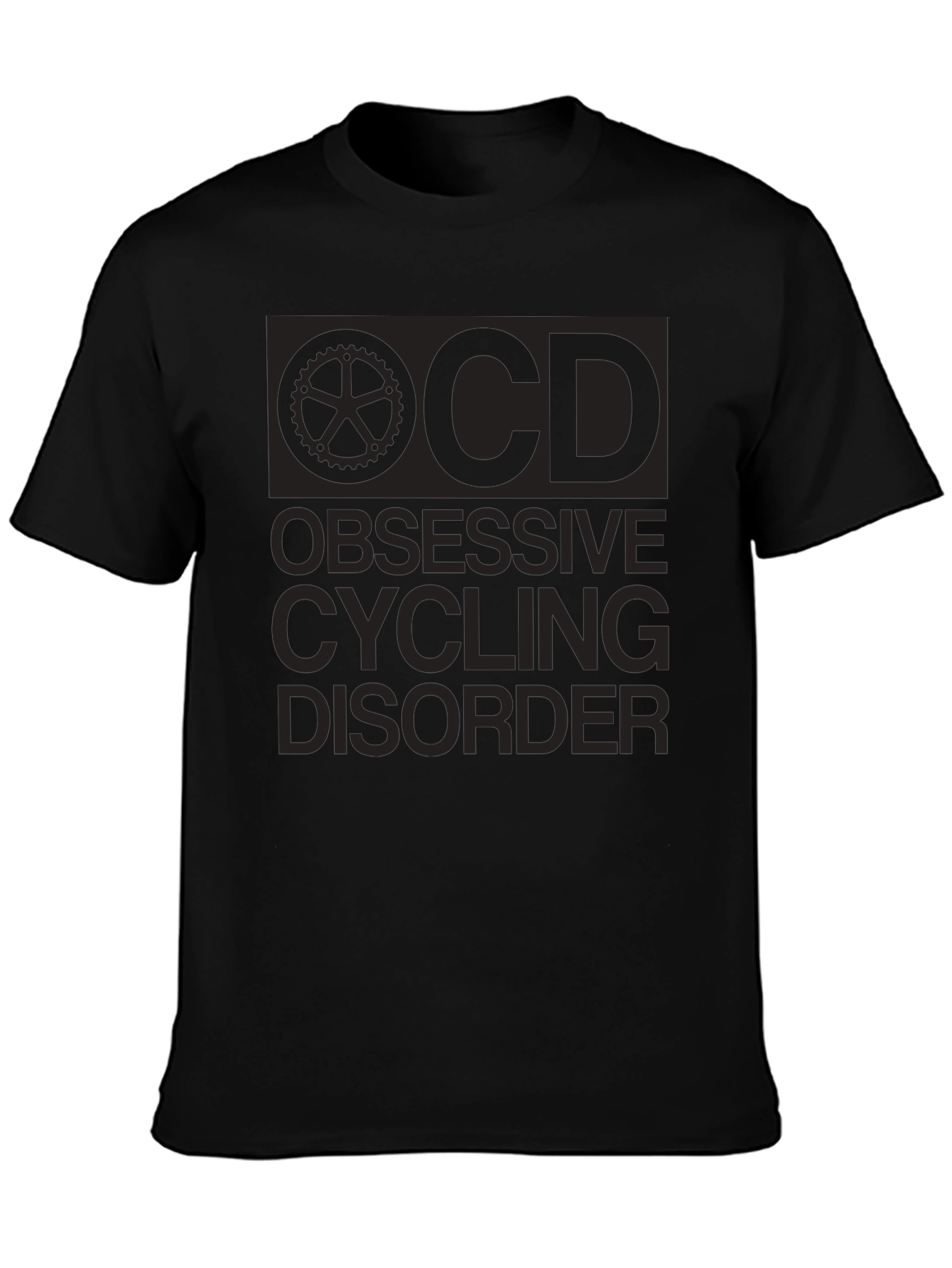 Obsessive Cycling Disorder Black Graphic T-Shirt