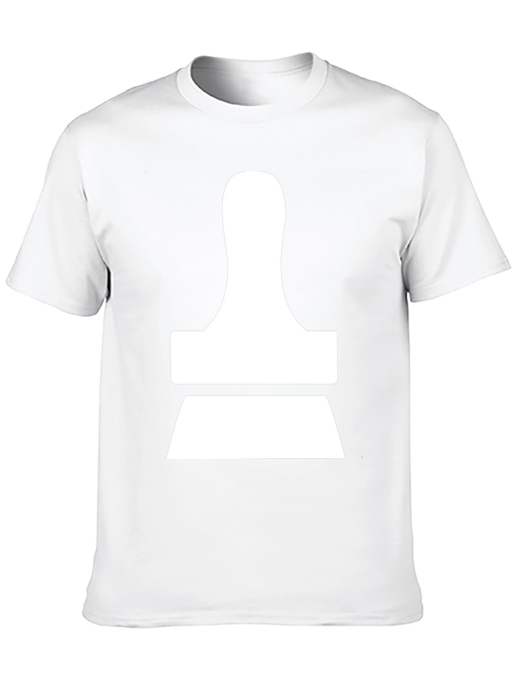 Modern Abstract White Design on Black T-Shirt