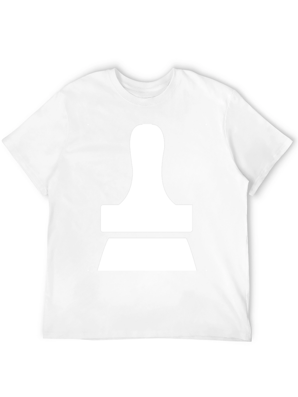 Modern Abstract White Design on Black T-Shirt