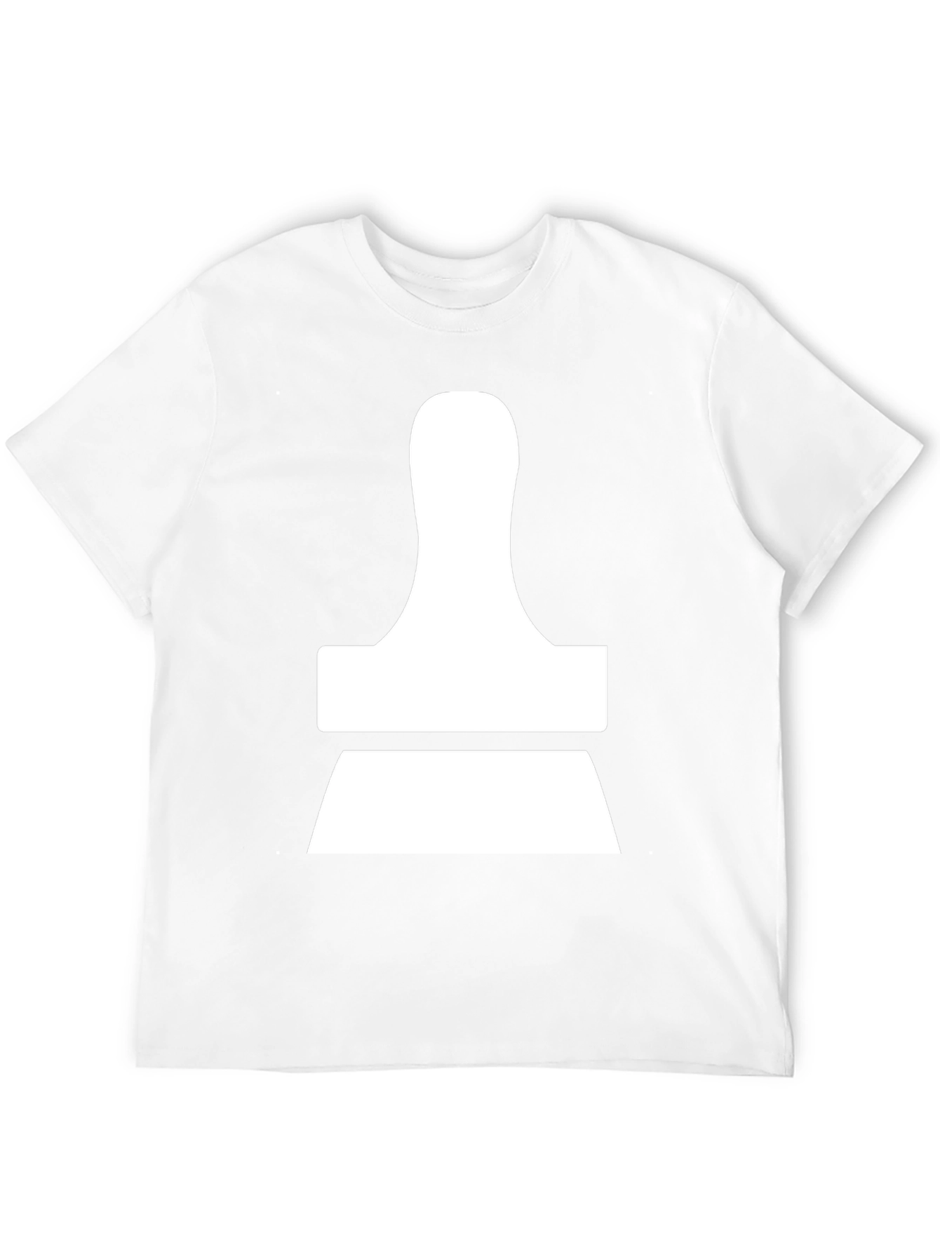 Modern Abstract White Design on Black T-Shirt