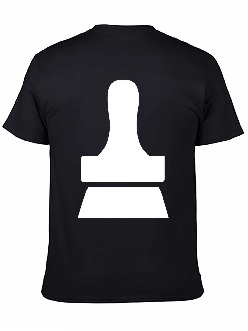 Modern Abstract White Design on Black T-Shirt