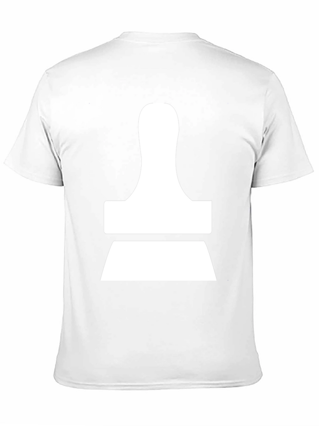 Modern Abstract White Design on Black T-Shirt