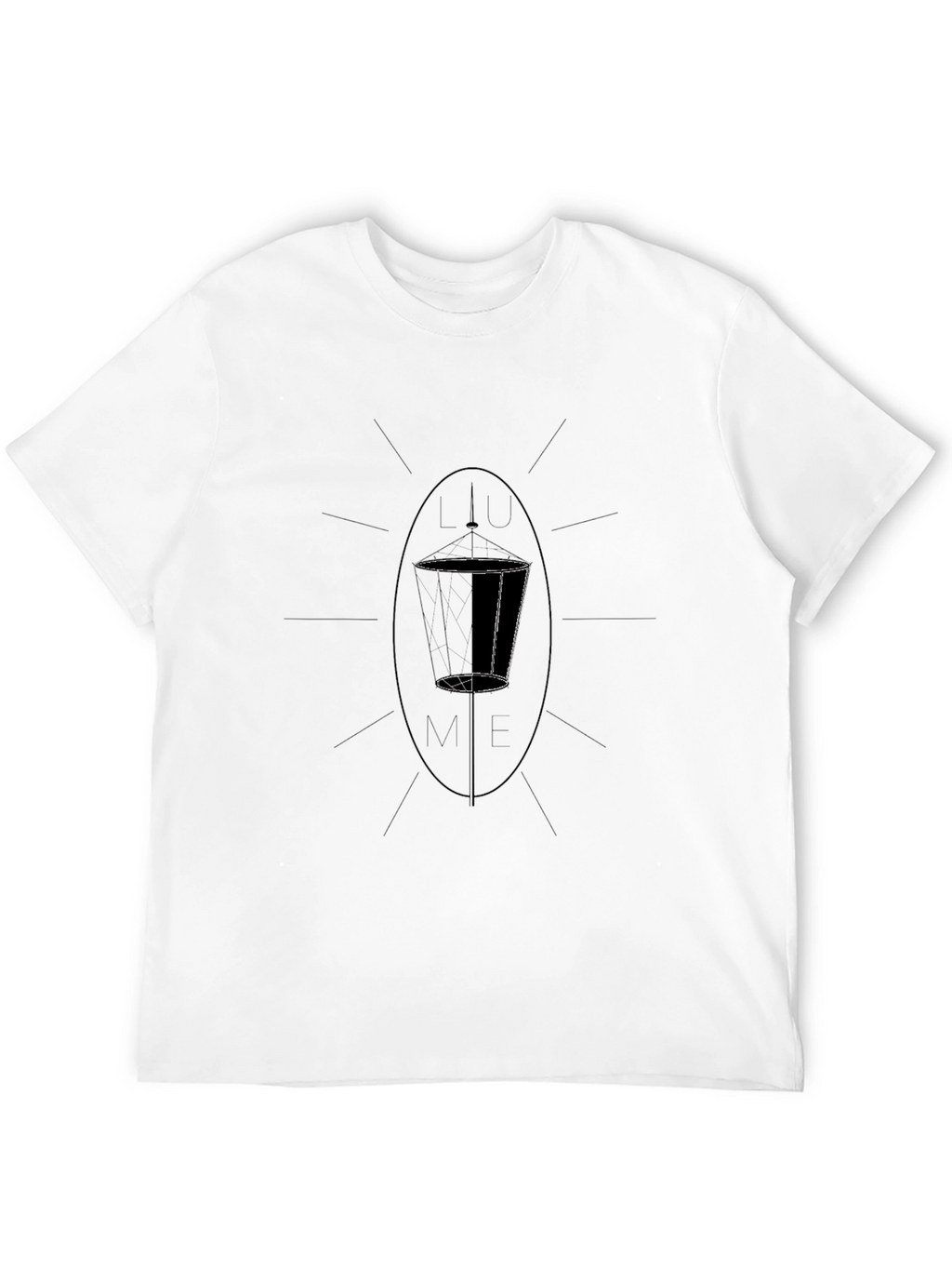 Minimalist Line Art Graphic Tee - Black